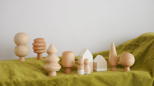 Wooden play set - Natural